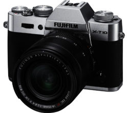 FUJIFILM  X-T10 Compact System Camera with XF 18-55 mm f/2.8-4.0 LM OIS Zoom Lens - Silver